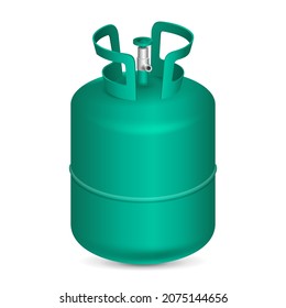 Freon tank of Refrigerant - isolated cooling gas cylindrical container