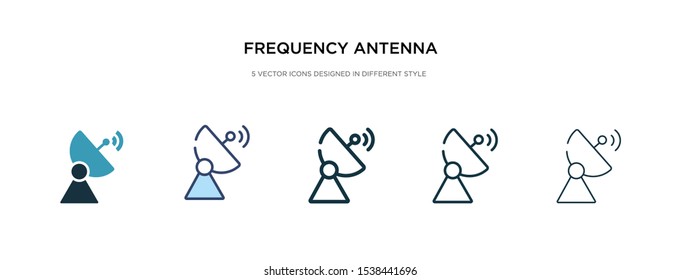 frequency antenna icon in different style vector illustration. two colored and black frequency antenna vector icons designed in filled, outline, line and stroke style can be used for web, mobile, ui