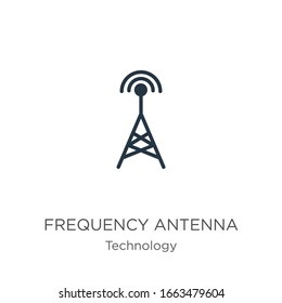 Frequency antenna icon vector. Trendy flat frequency antenna icon from technology collection isolated on white background. Vector illustration can be used for web and mobile graphic design, logo, 