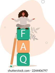 Frequency asked questions and helpdesk illustration.Customer support concept. Vector illustration.