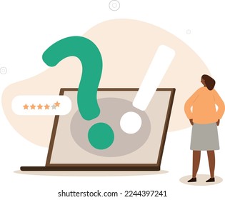 Frequency asked questions and helpdesk. User support concept. Vector illustration.