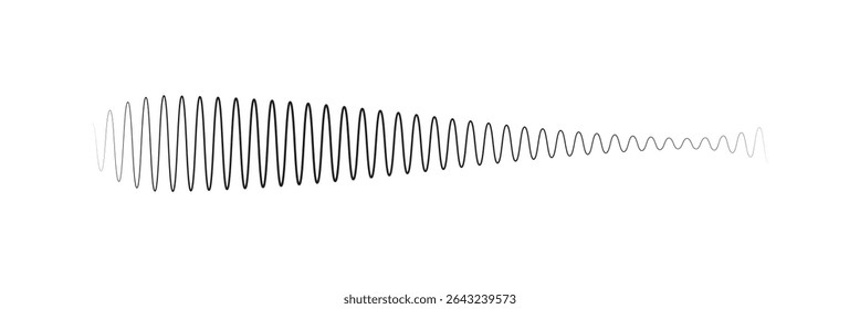Forma de onda de audio de frecuencia, Elementos de interfaz HUD de onda de música, señal de gráfico de voz. Ilustración vectorial. Eps 10.