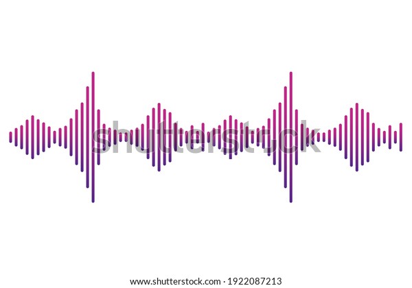 Frequency audio\
waveform, music wave HUD interface elements, voice graph signal.\
Vector illustration. Eps\
10.