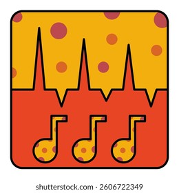 Frequency filled outline icon style