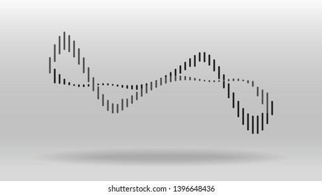 Frequency graph sound wave vector background
