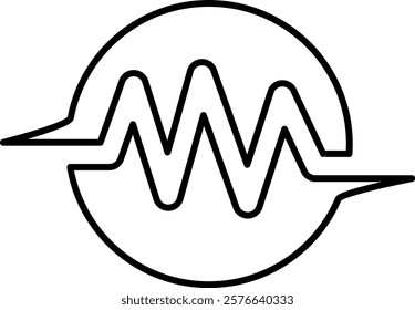 Frequency Icon - Line Style - Quantum Physics Theme