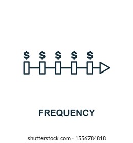 Frequency Icon Outline Style. Thin Line Creative Frequency Icon For Logo, Graphic Design And More.