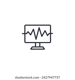 icono de frecuencia. vector.Trazo editable.signo de estilo lineal para el uso de diseño web,logo.Ilustración de símbolo.