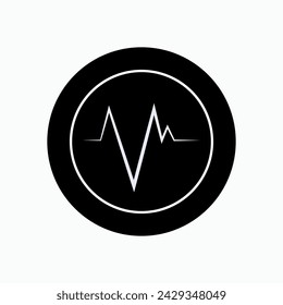 Icono de frecuencia. Símbolo de onda - Plantilla de logotipo vectorial.