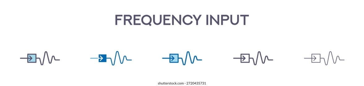 Elemento De Entrada De Frequência Para Gráfico De Design - Vários Estilos. Ilustração Vetorial De Duas Cores E Preto. Vários Designs De Ícones Podem Ser Usados Para Celular, Interface Do Usuário, Web