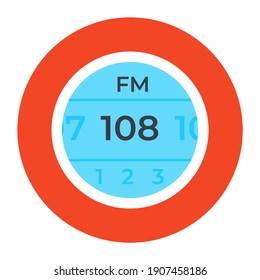 
Frequency Modulation, Fm Channel Flat Icon