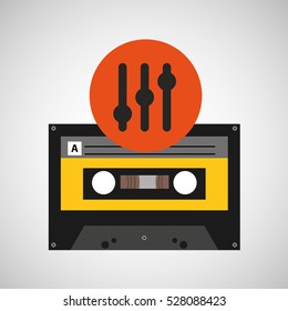 frequency music cassette tape vector illustration eps 10
