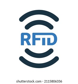 Frequency, rfid, signal icon. Simple editable vector illustration.