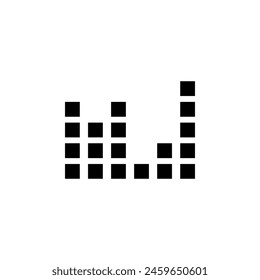 Frequency Sound Wave, Music Equalizer flat vector icon. Simple solid symbol isolated on white background. Frequency Sound Wave, Music Equalizer sign design template for web and mobile UI element