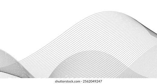 frequency sound wave, twisted curve lines with blend effect.