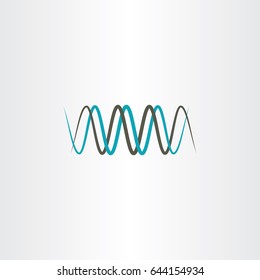 frequency wavelength logo vector 