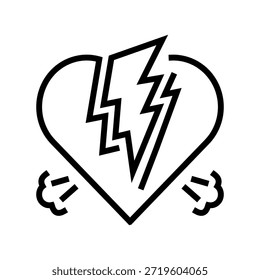 Vector de icono de línea de pareja de argumentos frecuentes. signo de pareja de argumentos frecuentes. símbolo de contorno aislado Ilustración negra