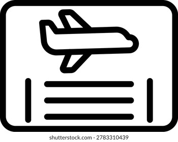 Frequent Flyer Program Line Icon and Vector