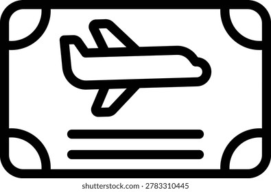 Frequent Flyer Program Line Icon and Vector