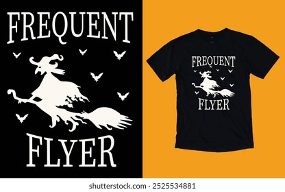 Camiseta Flyer Frequente, Halloween t shirt design