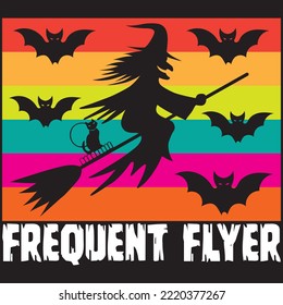 Frequent Flyer T-shirt Design Vector File.