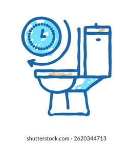 frequent urination doodle icon sketch vector. frequent urination sign. isolated symbol illustration