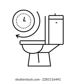 häufiges Urinieren Symbol Vektorgrafik. häufiges Harnlassen. isoliertes Kontursymbol
