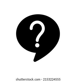 frequently asked question. chat bubble with question mark icon vector