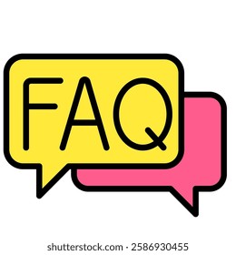 Frequently Asked Question icon, FAQ