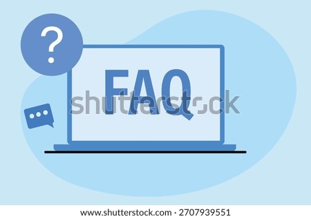 Frequently asked questions concept. Questions of answers, FAQ, QA vector illustration