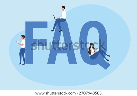 Frequently asked questions concept. Questions of answers, FAQ, QA vector illustration
