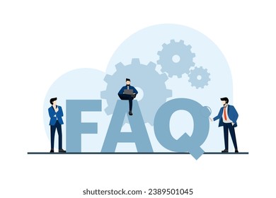 concepto de preguntas frecuentes, preguntas frecuentes sobre signos de exclamación y signos de interrogación, metáfora de respuestas a preguntas, preguntas frecuentes sobre páginas de inicio, aplicaciones móviles, banners web, infografías.