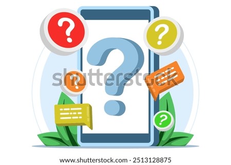 frequently asked questions concept, Business FAQ, Frequently asked questions about exclamation mark and question mark Question and answer metaphor, discussion to get solution for every problem.
