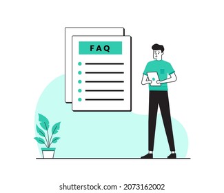 frequently asked questions concept illustration 