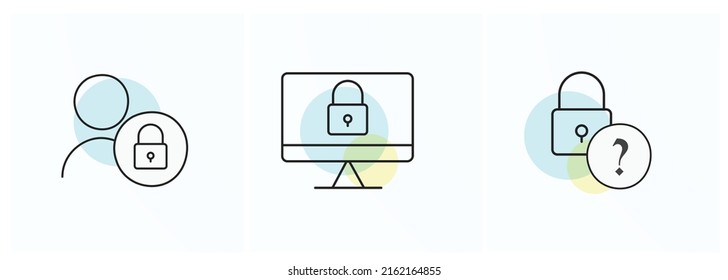 Frequently asked questions, Device access and Instant support icons vector design