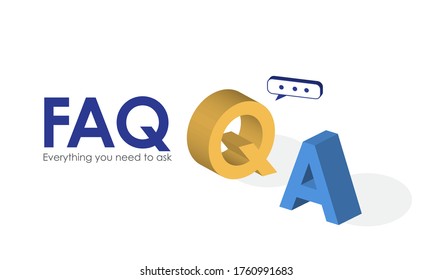 Frequently asked questions or FAQ concept design.Online Support center.
