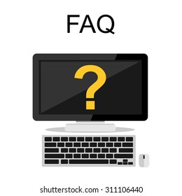 Frequently Asked Questions FAQ concept illustration concept. Online support concept.
