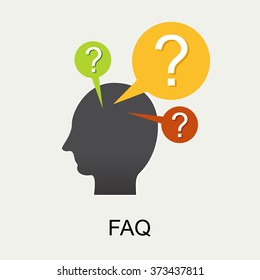 Frequently Asked Questions FAQ concept illustration concept. Online support concept. Human question.