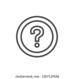 Frequently asked questions, faq line icon.