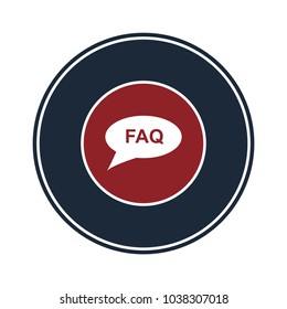 Frequently asked questions icon in circle