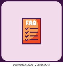 Frequently Asked Questions Icon Design FAQ Checklist