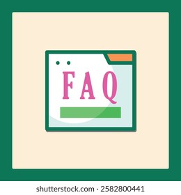 Frequently Asked Questions Icon: Modern Minimalist Design