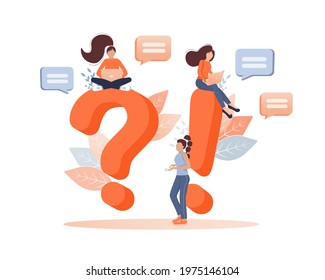 Frequently asked questions page template. Vector web banner. Customer service. Flat isometric vector illustration. Customer support. Abstract background.