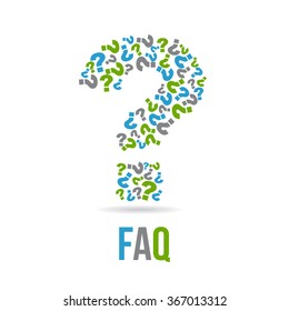 Frequently Asked Questions Sign. Vector Graphic