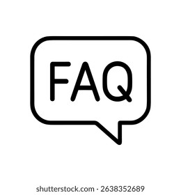 Frequently Asked Questions speech bubble icon icon illustration element