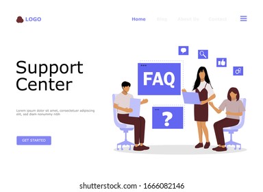 Frequently Asked Questions Vector Illustration Concept , Suitable for web landing page, ui, mobile app, editorial design, flyer, banner, and other related occasion
