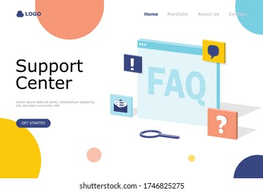 Frequently Asked Questions Vector Illustration Concept , Suitable for web landing page, ui, mobile app, editorial design, flyer, banner, and other related occasion