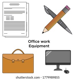 Frequently used office work equipment