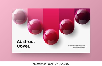 Fresh 3D balls corporate identity illustration. Vivid presentation vector design concept.