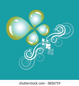 fresh 3d bubble with ornament